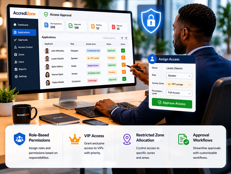 Review and assign access with AccrediZone